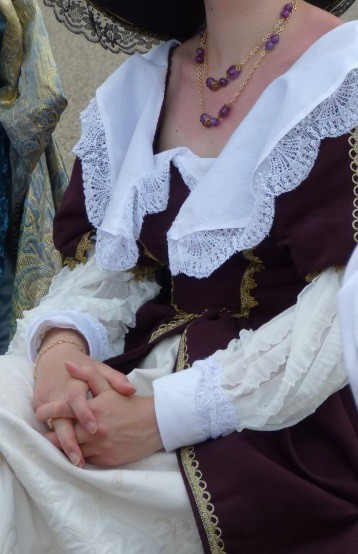 Detail of the Duchess of Descartes’ costume
