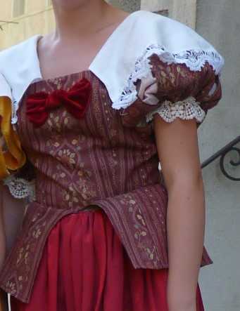 Detail of the Baroness of Pouzauges’ costume