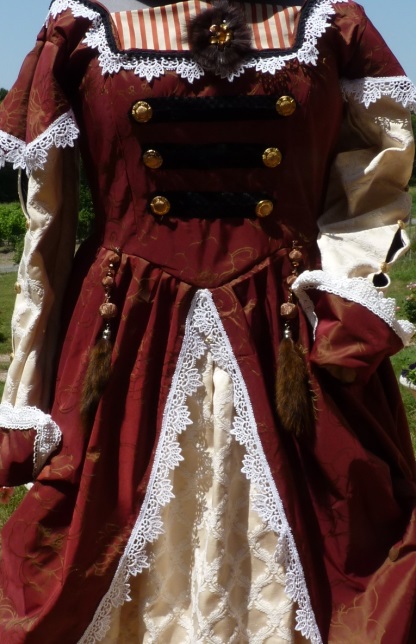 Détail du costume de demoiselle steampunk