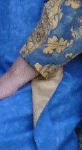 Detail of the Geneviève of Manse’s costume