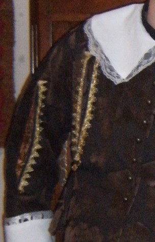 Detail of the Earl of Bridoré’s costume