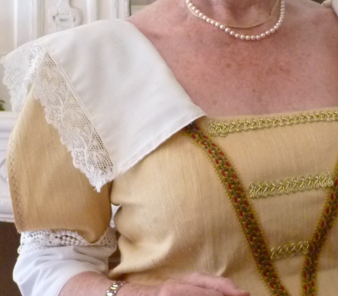 Detail of the Lady of Armanville’s costume