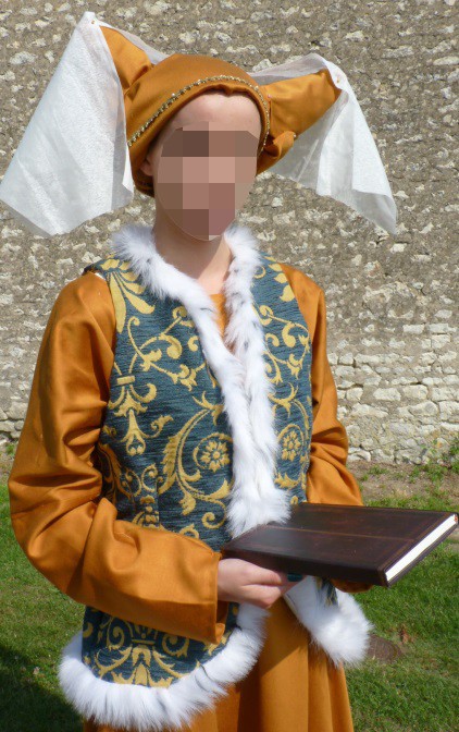 Detail of the Christine the Scholar’s costume