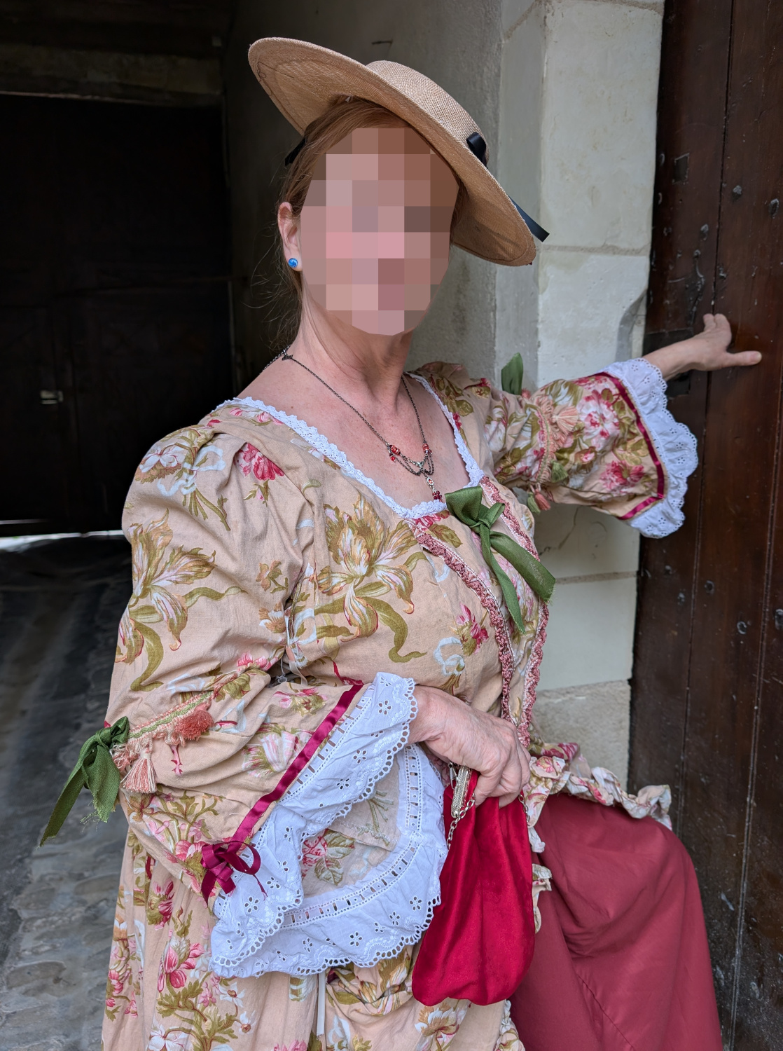 Detail of the Lady Geoffrin’s costume