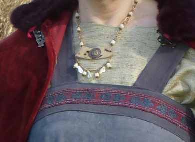 Detail of the Gyda the norman lady’s costume